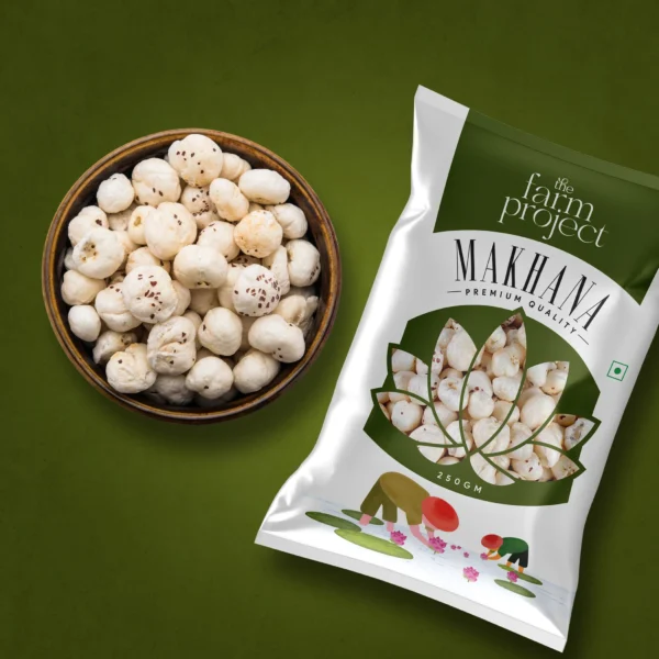 Premium Makhana (Foxnuts), 250 gm I Natural & Crunchy | Lotus Puffs | Rich in Calcium | High Protein | Ideal for Weight Management & Fasting - Image 4
