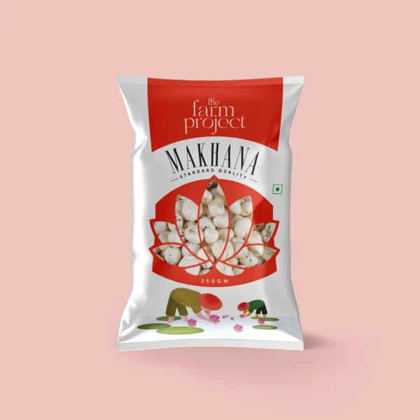 Standard Makhana (Foxnuts), 250 gm I Natural & Crunchy Lotus Seeds | Rich in Calcium | High Protein, Low-Calorie Superfood | Ideal for Weight Management & Fasting