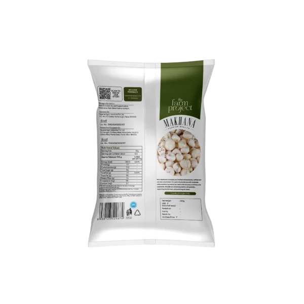 Premium Makhana (Foxnuts), 250 gm I Natural & Crunchy | Lotus Puffs | Rich in Calcium | High Protein | Ideal for Weight Management & Fasting - Image 2