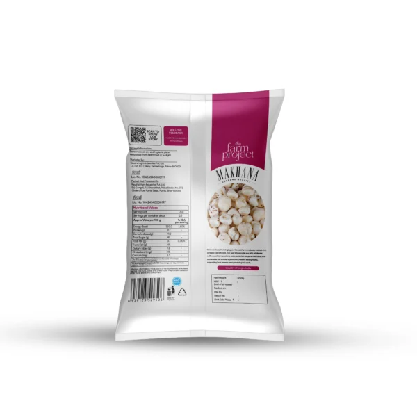 Supreme Quality Makhana (Foxnuts), 250 gm I Healthy Lotus Puffs | Rich in Calcium | High Protein, Gluten-Free, Low-Calorie Snack | Perfect for Fasting & Fitness - Image 2